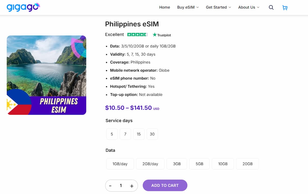 ggg Philippines esim